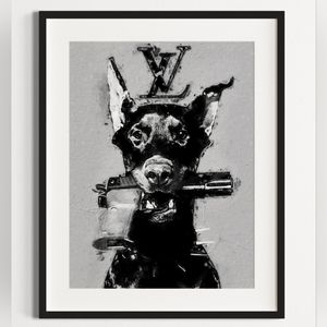 Gangsta Dog 8.5×11" Framed Wall Art